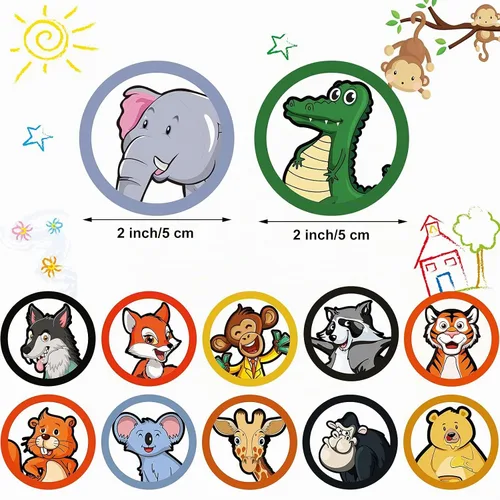Vista 2 de Chinco 120 piezas de objetivos de orinal para niños, pegatinas de papel para orinar, objetivos de entrenamiento de orinal para niños