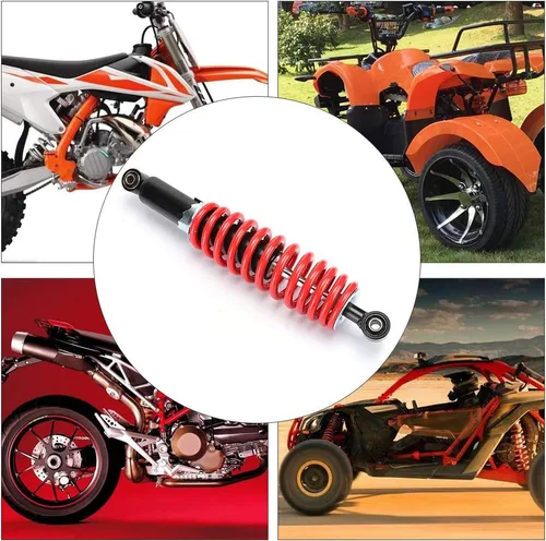 Vista 4 de Acouto Amortiguadores de suspensión ATV – Muelle amortiguador trasero de 13.780 in/13.8 pulgadas universal amortiguador de suspensión para Quad Dirt