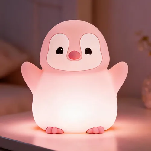 Vista 8 de FAMIDUO Luz Nocturna de Flamenco para Niños, Regalo Rosa de Flamenco, Lámpara de Animal de Silicona LED Apretujable, Luz Nocturna de Guardería