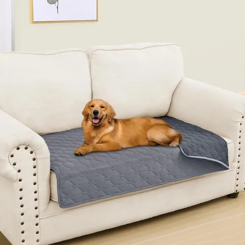 Vista 149 de Smiry Funda impermeable para cama de perro, manta reversible para mascotas para sofá Manta suave lavable para perro, funda a prueba de fugas