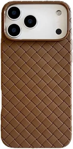 Vista 10 de Funda diseñada para iPhone, funda con patrón de tejido de color sólido (iPhone 11, negro)