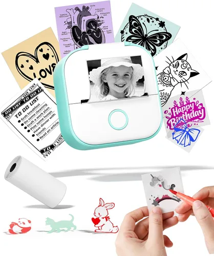 Vista 18 de Memoking Mini impresora - impresora adhesiva T02 máquina sin tinta del Negro