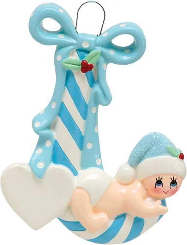 Vista 5 de Adornos personalizados para la primera Navidad del bebé 2024 – Adornos de Navidad personalizados para bebé recién nacido, adorno de primera Navidad