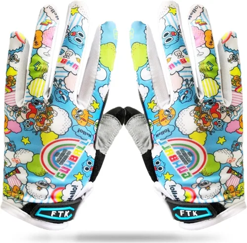 Vista 4 de Kids Bike Gloves Boys Girls Gel Padded Full FingerHalf Finger Road Riding Mountain Bicycle Non-Slip Cycling Glove for Youth Junior Children Ages 2-11