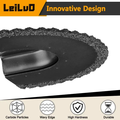 Vista 4 de LEILUO - Juego de 3 cuchillas de carburo de 80MM para multiherramienta, universal, para quitar lechada, accesorios para herramienta oscilante