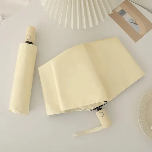 Vista 5 de Paraguas solar con protección UV UPF 50+ compacto portátil para viaje, parasol de apertura automática a prueba de viento e impermeable, plegable