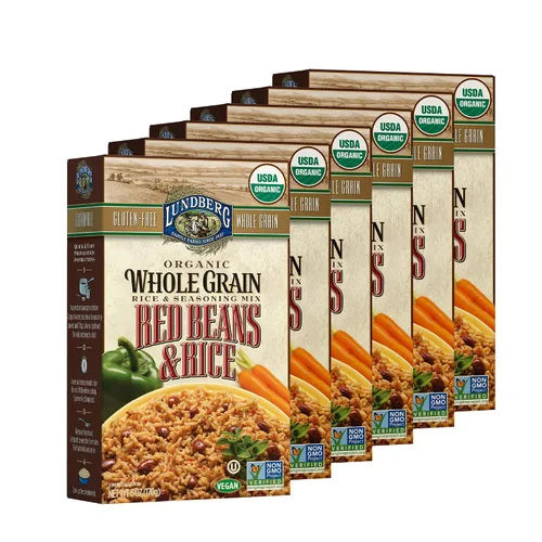 Vista 12 de Lundberg Family Farms - Arroz orgánico de grano entero y arroz silvestre, ajo y albahaca, guarnición, básico de despensa, 100% grano entero, sin