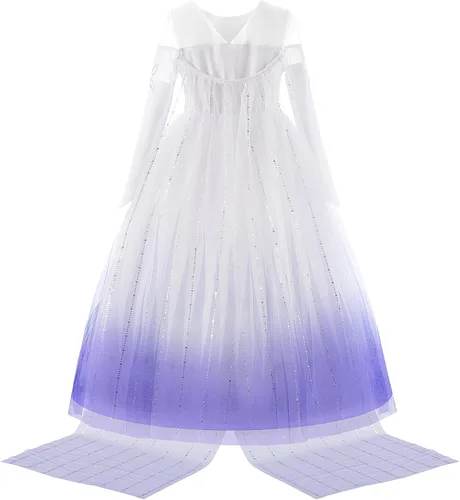Vista 4 de Vestido de princesa de manga larga con accesorios