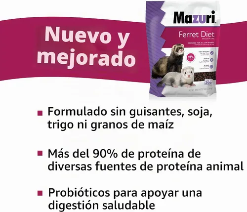 Vista 3 de Mazuri Alimento para hurones Bolsa de 5 libras (5 LB)