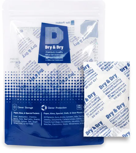 Vista 18 de Dry & Dry 0.04 oz [50 paquetes] Paquetes de gel de sílice desecantes, paquetes de sílice - Paquetes de gel de sílice recargable, paquetes