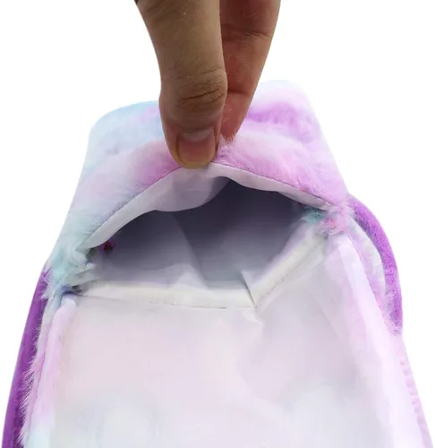 Vista 6 de Bolso de bolso de la bolsa del teléfono celular del unicornio de la felpa colorida de las muchachas de los niños Mini Cross