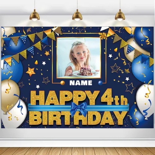 Vista 13 de Pancarta Personalizada de Decoraciones de Feliz Cumpleaños 101 - Telón de Fondo de 101 Años para Mujeres Hombres Niños Niñas Suministros de Fiesta