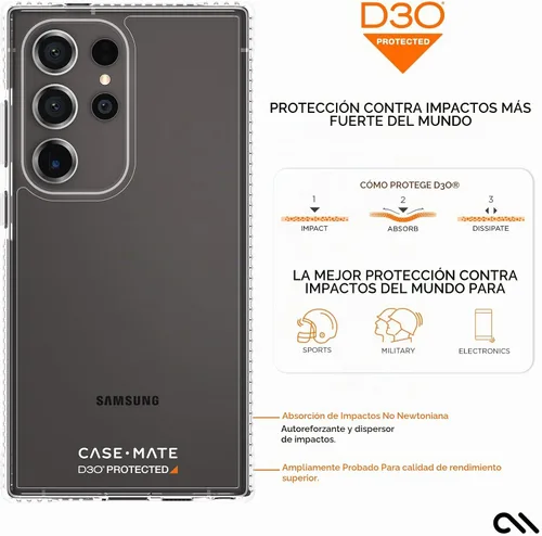 Vista 8 de Case-Mate - Carcasa rígida para Samsung Galaxy S24 Ultra, transparente Compatible con carga inalámbrica, funda resistente para teléfono