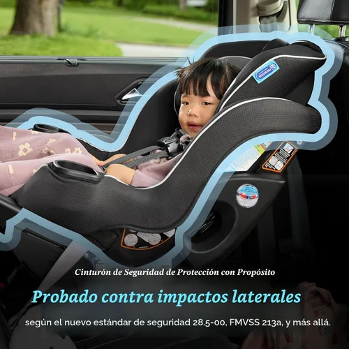 Vista 5 de Asiento de coche convertible para bebé Graco Extend2Fit, orientación hacia atrás y hacia adelante, panel de extensión ajustable para mayor espacio