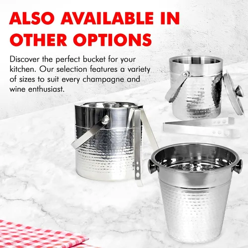 Vista 7 de Chef Craft Cubo de hielo de acero inoxidable de doble pared