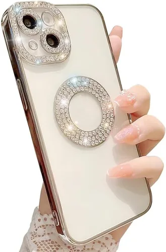 Vista 13 de Casechics - Funda compatible con iPhone 11, Diamend Rhinostone, color negro