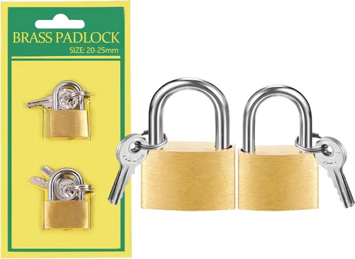 Vista 10 de 3 piezas de pequeñas cerraduras sólidas de latón con llaves, mini cerraduras de llave para cerraduras de equipaje, pequeñas cerraduras