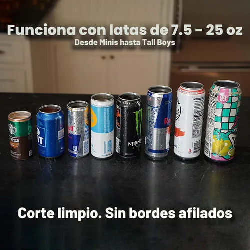 Vista 3 de Draft Top LIFT Abrelatas de cerveza y refrescos - Abrelatas sin tapa - Cortador de latas - Abrelatas manual de seguridad de mano - Abrelatas de Negro