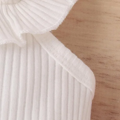 Vista 88 de TheFound Trajes de verano para niñas pequeñas, sin mangas, de punto acanalado, halter, pantalones cortos, ropa para recién nacidos, conjunto de 3