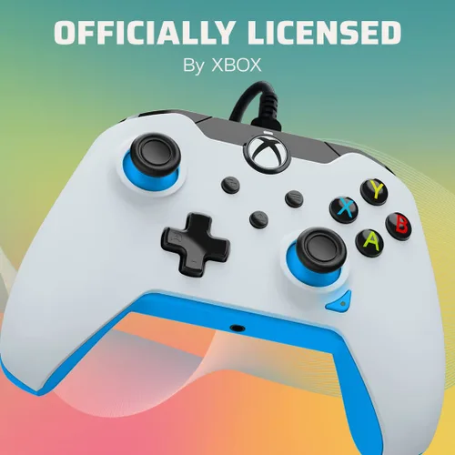 Vista 5 de PDP Wired Controller Ion White for Xbox Series XS, Gamepad, Wired Video Game Controller, Gaming Controller, Xbox One, Officially Licensed - Xbox