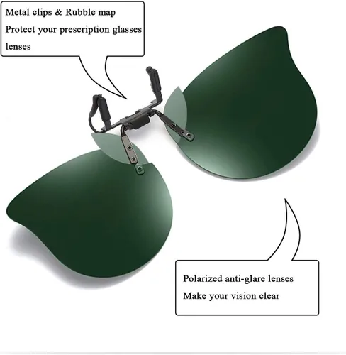 Vista 10 de Gafas de sol polarizadas con clip de ojo de gato, antirreflejos, protección UV, gafas de sol de gran tamaño sobre gafas graduadas