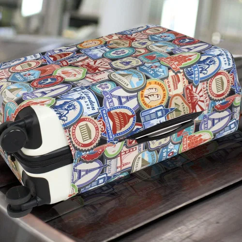 Vista 6 de Explore Land - Funda protectora para equipaje de viaje, protector de maleta, se adapta a maletas de 18-32 pulgadas