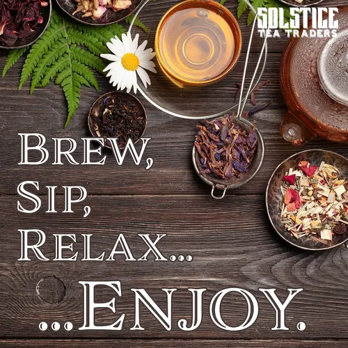Vista 8 de Hojas sueltas té verde a granel Solstice Tea Traders, varios sabores en bolsa