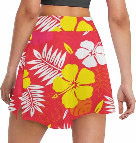 Vista 3 de InterestPrint Falda atlética de golf y tenis para mujer con bolsillos para tenis y correr