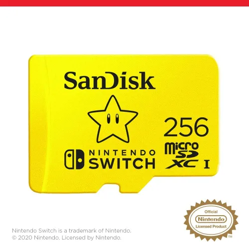 Vista 3 de SanDisk Tarjeta microSDXC de 256 GB, con licencia para Nintendo-Switch - SDSQXAO-256G-GNCZN