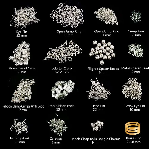 Vista 3 de KUUQA Jewelry Making Kit Jewelry Findings Starter Kit