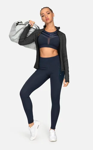 Vista 6 de QUEENIEKE Chaquetas de correr para mujer con cremallera, chaquetas atléticas ajustadas para entrenamiento, gimnasio, yoga, pista, con bolsillos