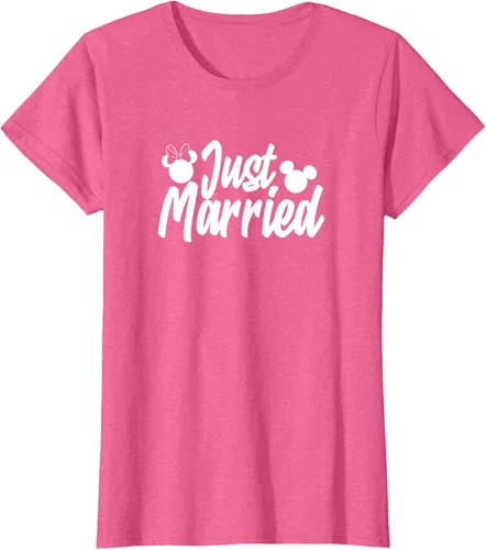 Vista 20 de Disney Mickey & Friends Mickey & Minnie Just Married Lyrics Camiseta Negro