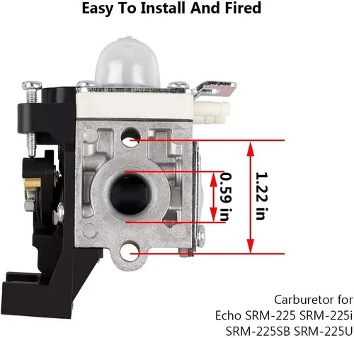 Vista 2 de SRM225 PAS225 GT225 PE225 Kit de afinación de carburador para Echo SRM-225 PAS-225 GT-225 PE-225 A021001692 Carburador de desbrozadora con filtro