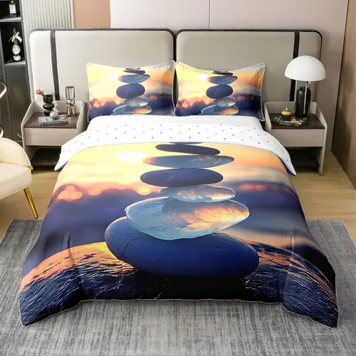 Vista 27 de jejeloiu Cute Mushroom Decor Duvet Cover 100% Cotton for Kids Boys Girls Twin Size Botanical Plants Bedding Set Cartoon Mushrooms Comforter Cover