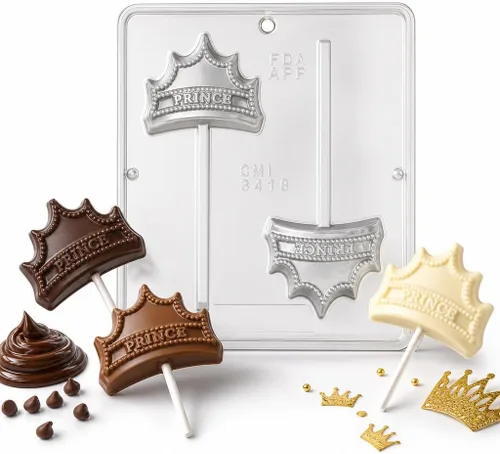 Vista 6 de Molde de caramelo de chocolate con piruleta Crown "Prince" 3418