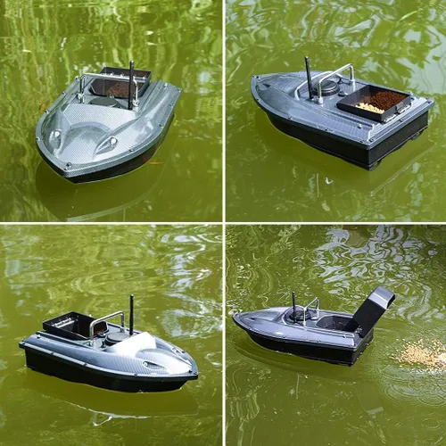 Vista 7 de Barco de cebo a control remoto para pesca, rango de 547 yardas, carga de 4.4 lbs, retorno automático, larga duración de la batería, perfecto