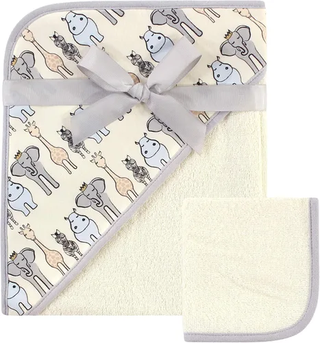 Vista 14 de Hudson Baby Toalla y toallita unisex con capucha de algodón para bebé, Woodland, talla única Bosque