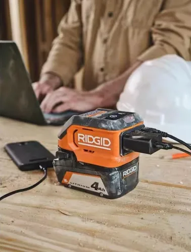 Vista 6 de RIDGID Inversor de corriente inalámbrico de 18 V y 18 voltios de 175 vatios (solo herramienta)