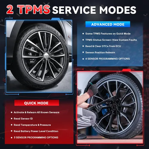 Vista 7 de Autel MaxiTPMS TS508WF Herramienta de programación TPMS Actualización de TS501 Pro TS408S Activar/Relearn Autel TPMS Sensores, lectura/borrar código