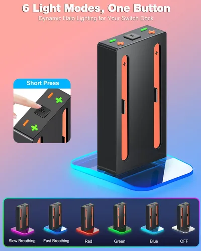 Vista 3 de Base de carga para Switch 2 mejorada para Nintendo Switch 2 Joycons, cargador Joycon 2 Estación de carga magnética rápida NS2 4 en 1 para Nintendo
