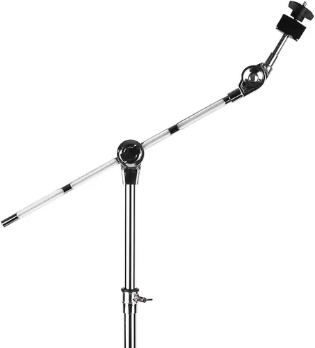 Vista 5 de Cymbal Stand with Drum Sticks Holder, Adjust high Boom and Straight Combo,Double Braced Legs with Rubber Feet Ride and Crash cymbal stands