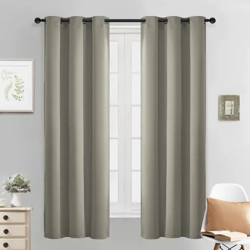 Vista 46 de Yakamok Cortinas opacas para dormitorio, aislamiento térmico, cortinas de oscurecimiento de habitación para sala de estar, juego de 2 paneles