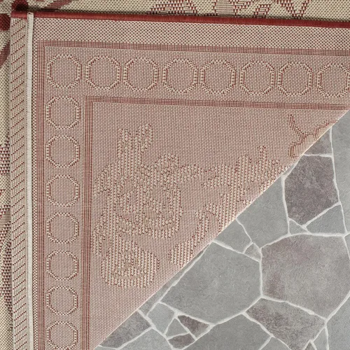 Vista 4 de SAFAVIEH Courtyard Collection - Alfombra de pasillo, 2 pies 3 pulgadas x 6 pies 7 pulgadas, color negro y arena, no desprende pelusa y de fácil