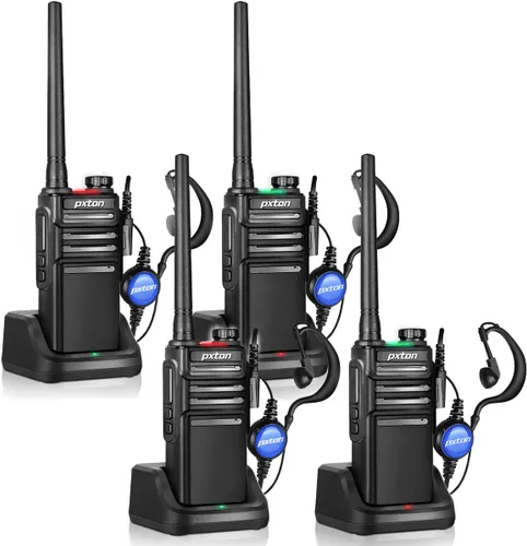 Vista 12 de pxton 999S Walkie Talkies recargables para adultos de largo alcance con auriculares actualizados y estación de carga, radios de mano GMRS de dos