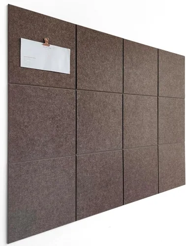 Vista 38 de Tabla de corcho alternativa de 24 x 36 pulgadas, paquete de 6 azulejos de pared de fieltro con pestañas adhesivas extraíbles seguras, tableros
