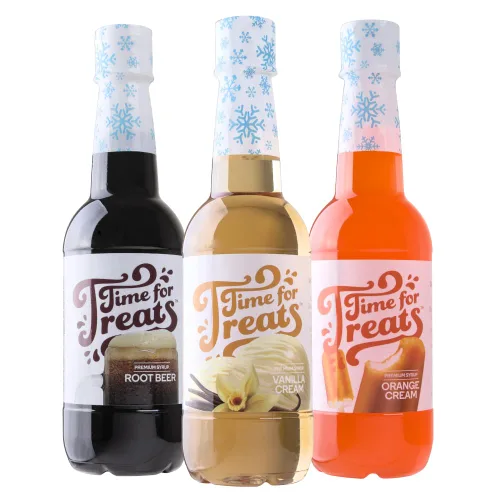 Vista 25 de Time For Treats 3 paquetes de crema de naranja, sangre de tigre, jarabe de uva de 16.9 onzas líquidas por botella para conos de nieve, refrescos