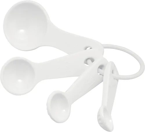 Vista 13 de UP Juego de 4 cucharas medidoras de melamina estilo latte, herramientas profesionales de anidación para hornear y cocinar para ingredientes líquidos