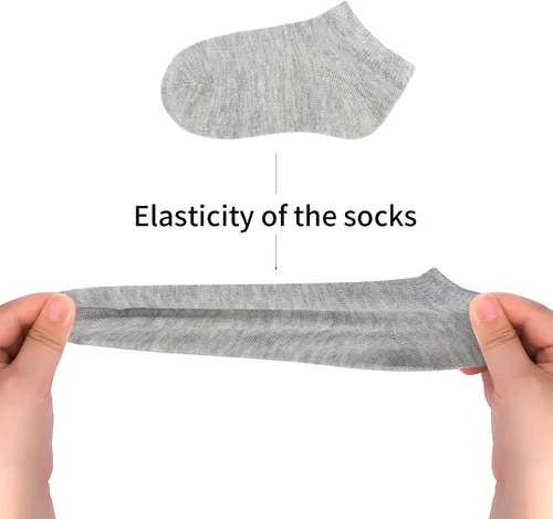 Vista 7 de BOOPH 12 pares de calcetines de tobillo para niños y niñas de corte bajo media amortiguación calcetines atléticos