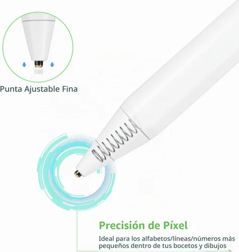 Vista 5 de Lápiz óptico electrónico para iPad de 5ª generación de 9.7 pulgadas 2017, lápiz capacitivo activo recargable tipo C, compatible con Apple iPad de 5ª