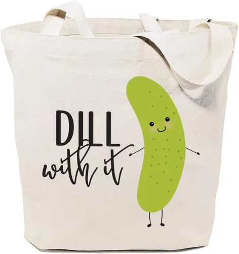 Vista 20 de The Cotton & Canvas Co. Bolsa de compras reutilizable de tela, bolsa para ir al mercado